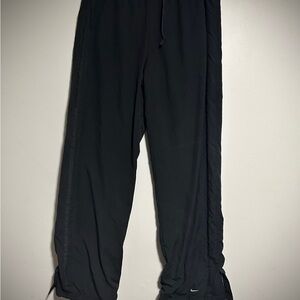 Y2k Nike Black Track Pants with Side Stripe